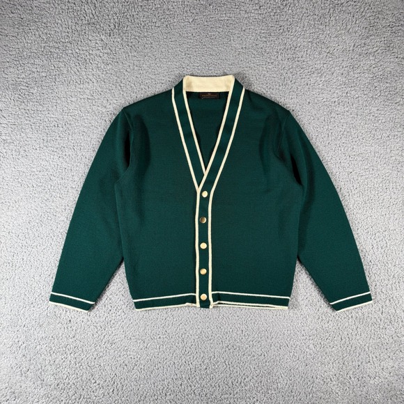 Puritan Sweaters - Vintage Puritan Cardigan Size Medium Green 100% Orlon Acrylic Sweater